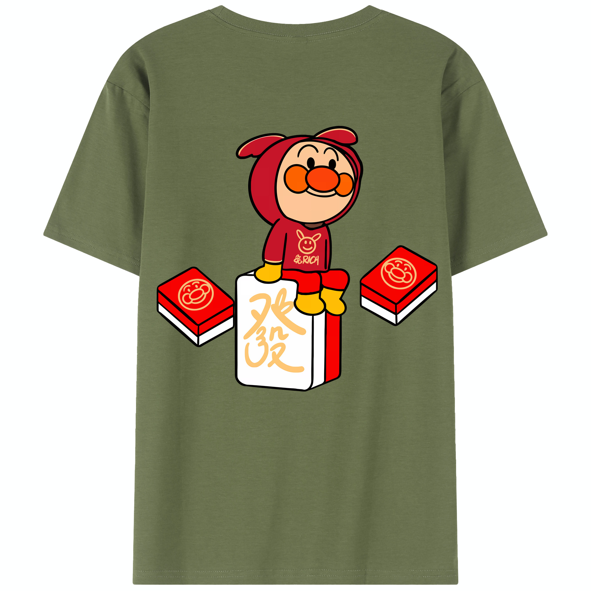 （画像用） アンパンマン Anpanman 綿100％半袖Tシャツ（背面プリント）